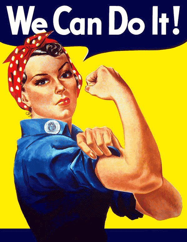 Rosie the Riveter wartime poster